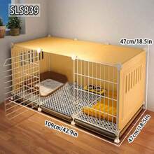 小型犬笼，室内宠物笼，带托盘，适用于泰迪犬、博美犬、柯基犬和中型犬 - 彩色 - 查看 1