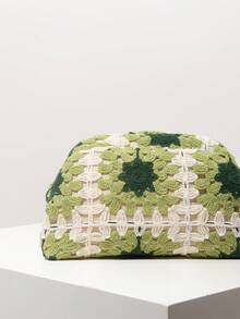 女士印花手拿包，波西米亚风夏季沙滩包，旅行必备度假装备，钩针编织套装，优雅女士钱包，女士礼物（图案随机） - 彩色 - 查看 4