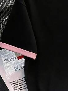 一套女童圆领T恤短裤套装，粉色爱心印花短袖T恤和短裤，舒适简约设计，适合春夏穿着 - 彩色 - 查看 10