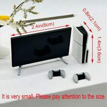 Mô hình tay cầm chơi game PS Mini, mô hình TV thật, đồ trang trí TV nhà búp bê, đồ trang trí cảnh thu nhỏ, đồ chơi tiêu biểu, thích hợp để trang trí mô hình nhà cửa, văn phòng, nhà ở. - Nhiều màu - Xem 7