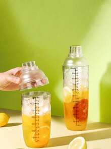 1pc 1000ml Manual Shake Cup With Scale, Handheld Drink Blender, Iced Tea Shaker, Cocktail Shaker, Marked Sports Water Bottle, Outdoor Water Cup, Handmade Thick Milk Tea Shaker Set, Milk Tea Shop Exclusive Blender, Protein Powder Blender Cup, Homemade Lemon Tea Set, Water Cup, Bartender Mixing Tool, 500ml/700ml/1000ml, 3 Sizes Available, Home Decor, Kitchen Supplies, Kitchen Accessories, Household Essential, Gift For Her, Gift For Him, Mother's Day Gift - View 6