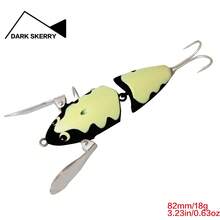 18g/82mm Multi-Section Floating Catfish Lure, Metal Wing Propeller Surface Bait, Can Add Glow Stick (Excluding Battery), Stable Swimming Posture, Targeting Catfish, Black Fish, Carp, Bass, Glow-In-The-Dark Fish Eye - Multicolor - View 2