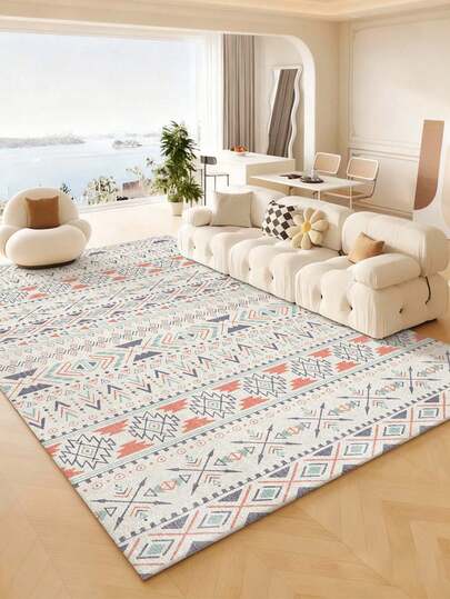 1 tấm thảm trải sàn cỡ lớn phong cách Bohemian, chất liệu giả len mới, có thể giặt được, thích hợp sử dụng trong nhà, phòng khách, phòng sofa, phòng ngủ, thảm chống trượt cạnh giường, thảm trải sàn phòng, phòng ăn, nhà bếp, đệm lót ghế văn phòng, thảm cửa ra vào, thảm dã ngoại ngoài trời, thảm cắm trại.