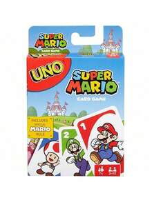 Mattel UNO Edisi Kolektor Resmi: Set Permainan Kartu Transformers Multi-Versi - 112 Kartu Per Dek, 2-10 Pemain, Permainan Pesta Bertema, Menampilkan Mekanisme Robot yang Dapat Berubah Bentuk - DRD00 Super Mario Bros. - View 12