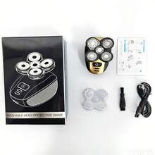 Recortadora eléctrica corporal impermeable IPX7, recortadora de vello corporal multifuncional, set de recortadora de barba para hombres - Negro - Ver 12