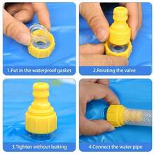 Splash Pad Water Toys - Sprinkler Mat For Toddler Kids Play Water Games Pool Fun, Summer Outdoor Garden Lawn Backyard Party Supplies Gifts For Boys Girls (Sea Themed) - 藍色-39inch - 查看 6