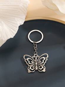 1pc Hollow Butterfly Insect Keychain, Delicate Metal Crafted 3D Pendant, Retro Artistic Accessory, Romantic & Practical Gift For Girlfriend/Best Friend Gifts For Mother, Father, Graduation, And Teacher - Multicolor - View 4