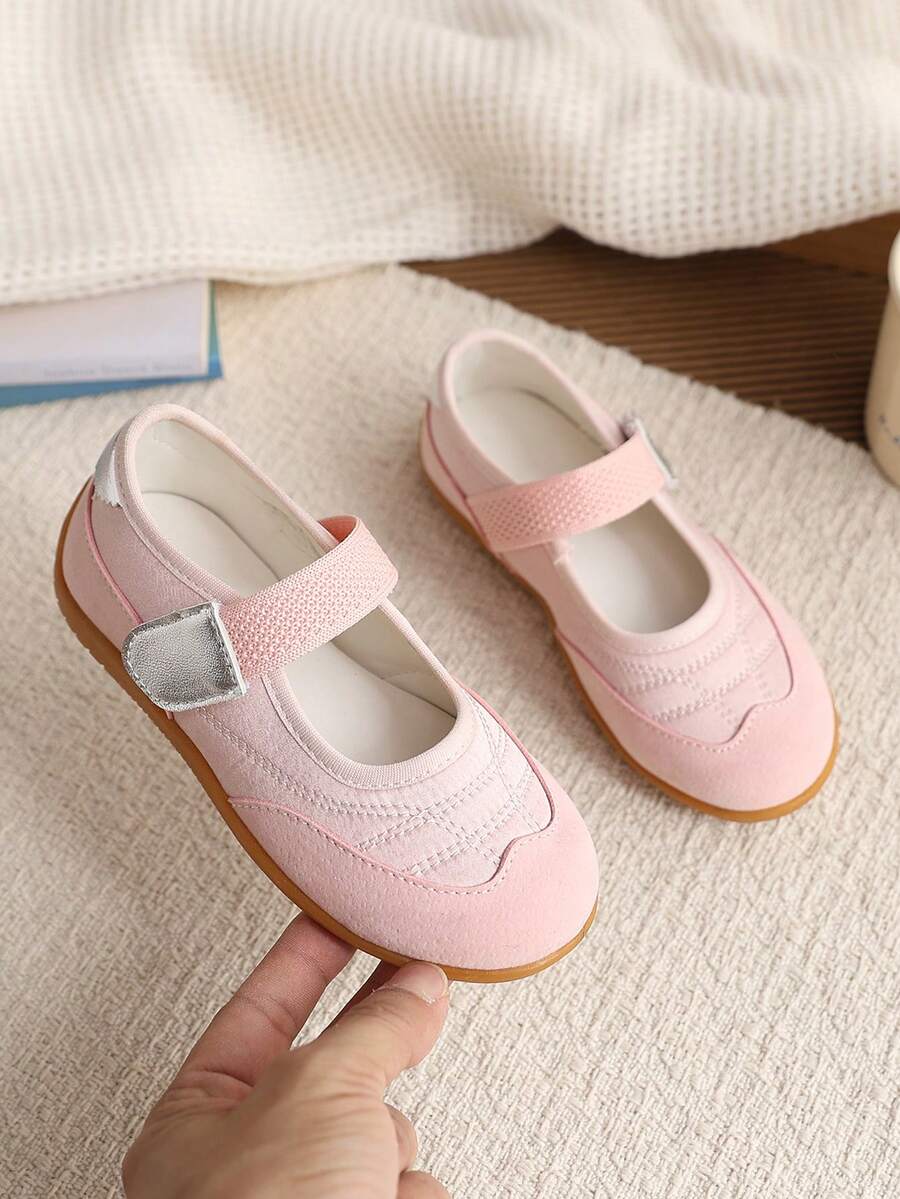 1 Pair Girls' Versatile Ballet-Style Flats, Suitable For Outdoor, Party, Princess Dress, EU Size, All Season - Pink - View 1