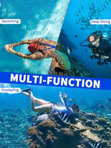 Masker Snorkeling Lensa Kaca Tempered Oval Sudut Lebar 180°, Cocok Untuk Remaja dan Dewasa, Pria dan Wanita - MultiWarna - View 6