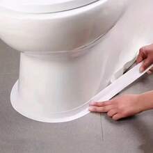 1 Roll White Floor Sealing Tape/Sealing Strip/Waterproof Sealant Tape, Bathroom Toilet Crack Sealing Strip, PVC Waterproof Sealing Strip, Decorative Self-Adhesive Caulking Tape, Caulking Sealant Tape, Self-Adhesive Sink Stove Crack Strip, Kitchen Bathroom Bathtub Corner Sealant Tape, Floor Wall Edge Protector Decorative Household Bathroom Autumn Decor Back To School Supplies - Multicolor - View 1