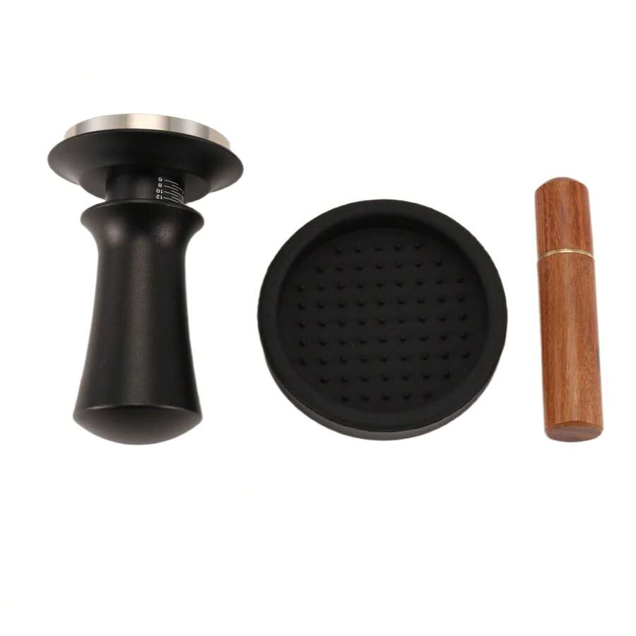 Coffee Espresso Tamper 51mm With WDT Tool Calibrated Spring Loaded, With Silicone Mat, For Espresso Coffee Machine - Multicolor - View 1