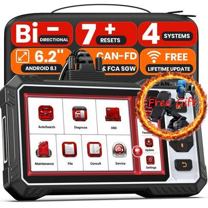  (Free Gift) ANCEL FX6000 Obd2 Scanner Bidirectional Scan Tool, Auto VIN Search Engine ABS SRS Transmission Fault Code & Reset Code, Car Fault Diagnostic Scan Tool Support 7 Reset Services, Professional Mechanic Tools, Car Stuff Scaner Escaner Automotriz Para Carros, CAN FD,FCA SGW, Lifetime Free Update