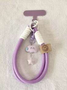 Dây đeo điện thoại ngắn hình đám mây và ngôi sao mới, kiểu dáng dễ thương, có mặt dây chuyền. - Nhiều màu - Xem 2