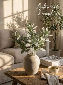 1 pezzo Stelo finto di orecchio di agnello, pianta artificiale floccata, foglie finte, adatto per casa, matrimonio, fai da te, composizioni floreali, decorazioni autunnali, decorazioni per la stanza, decorazioni per la scrivania, decorazioni per il giardino, regalo di San Valentino, regalo di compleanno, regalo di laurea - Multicolore - Visualizzare 1