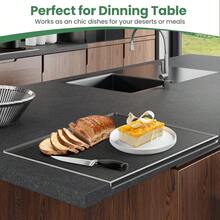 Thớt acrylic đen/trong suốt chất lượng cao - Chống trơn trượt, chống bám bẩn - Lý tưởng để cắt trái cây, bột và chuẩn bị thực phẩm - Bảo vệ mặt bàn bếp - Dễ dàng vệ sinh - Món quà tân gia tuyệt vời cho đầu bếp gia đình, nhà hàng và tất cả những người chế biến thực phẩm. - màu đen - Xem 4