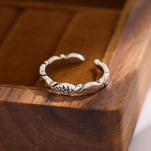 1 Vintage Fashion Simple Thai Silver Small Fish Ring - Antique Silver - View 5