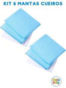 Set Of 6 Baby Swaddle Blankets, Flannel, Printed, 100% Cotton, 80cm X 50cm - 6 - 男性 - 查看 11