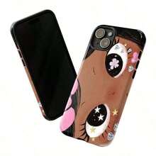 Dreamy INS Glittering Big Eyes Comic Girl Lovely Phone Case Cute Kawaii Big Eye Anime Phone Case For IPhone 17 16 15 14 13 12 11 Pro Max X XS And SS Galaxy S21 S25 Plus Ultra Kawaii Aesthetic Big Eyelash Tough Case Cute Y2K Cartoon Girl Gift For Her Him - 1個 - 查看 9