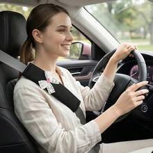 2 miếng đệm vai bằng vải lanh có nơ ren, dùng để làm mát ghế xe hơi, phụ kiện nội thất xe hơi dành cho nữ. - Nơ ren - Xem 7