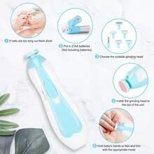 Baby Nail Trimmer Electric-6 In 1 Baby Nail File Clippers Infant Grooming Kit Manicure Set For Toddler Or Adults - Royal Blue - View 7