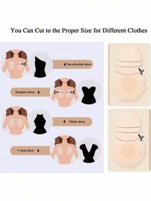10/20/50 Pieces Disposable Pasties Nipple Covers With Lift, Invisible Nipple Petals Beige Halloween Fall Wedding Accessories Women Boob Pads Cover Sticky Bra Strapless Bra Boob Tape Lift Lingerie Set Cakes Nipple Cover Travel Lingerie Sexy Tops - Apricot - View 5