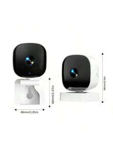 1pc 1080P Full HD Smart Mini Pet Camera, Supports WiFi Connection, Two-Way Audio, Motion Detection, Night Vision, Remote Viewing Via Mobile App. Powered By USB, No Built-In Battery. Suitable For Indoor/Outdoor Home Monitoring Of Pets Like Cats And Dogs. - White - View 4