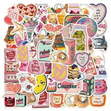 50张粉色地中海风格贴纸，少女心美学高品质涂鸦贴纸，适用于手机壳、剪贴簿等。 - 彩色 - 查看 7