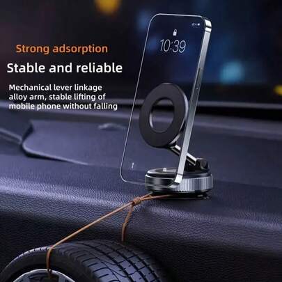 Soporte magnético para teléfono con ventosa de succión, imán N52 súper potente, soporte giratorio 360°, plegable, para gimnasio, baño, coche, salpicadero y escritorio, soporte magnético universal súper potente para iPhone y Android