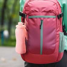 Collapsible Water Bottle Large Capacity Outdoor Travel Sports Portable Silicone Water Bottle High Temperature Resistant  Telescopic Folding Cup - Hồng - Xem 5