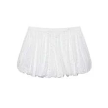 DEEKA Summer New Women's Fashion European And American Style Embroidered Balloon Shorts White - trắng - Xem 2
