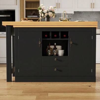 High-End Extendable Bar Table With 360° Rotation And Storage Space, Adjustable Length From 120 To 180 Cm, Ideal For The Living Room, Dining Room, Or Office. Black Extendable Designer Bar Table.