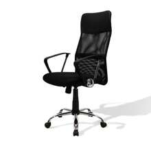 MUNDO IN MUEBLES Silla de Oficina Ejecutiva JM-2006A Silla de Escritorio Negra con Respaldo de Malla Mesh Altura Ajustable y 5 Ruedas Ideal para Home Office Confort Duradero y Ergonómico - como en la foto - Ver 1