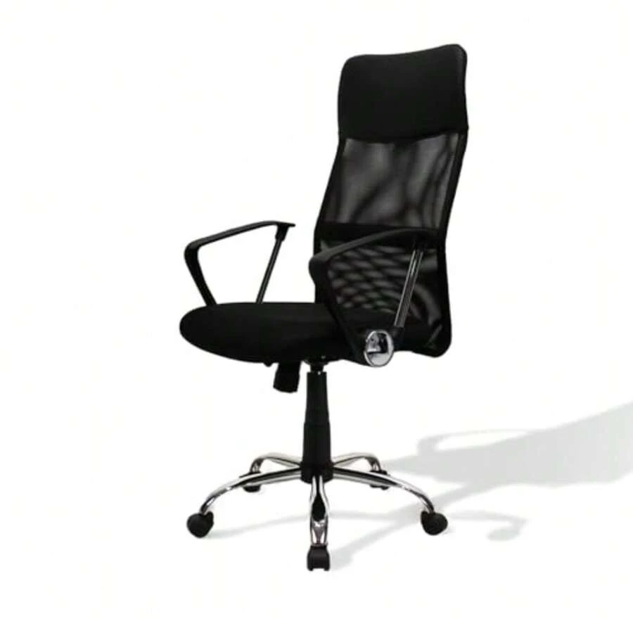 MUNDO IN MUEBLES Silla de Oficina Ejecutiva JM-2006A Silla de Escritorio Negra con Respaldo de Malla Mesh Altura Ajustable y 5 Ruedas Ideal para Home Office Confort Duradero y Ergonómico - como en la foto - Ver 1