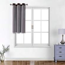 1 buah Tirai Motif Bintang, Cocok untuk Ruang Tamu & Kamar Tidur, Tirai Anti Cahaya, Dekorasi Liburan, Tirai Gaya Putri yang Lucu & Unik - Coffee Brown - View 26