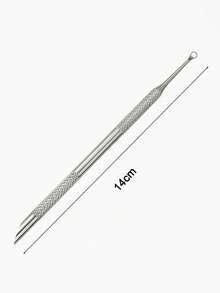 Dụng cụ chăm sóc móng 2 trong 1: Dũa móng, tẩy sơn móng tay, loại bỏ lớp biểu bì, dụng cụ đẩy biểu bì góc tròn. - Bạc - Xem 5