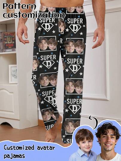 Quần pajama nam in theo yêu cầu, có thể in bất kỳ họa tiết nào, quần pajama cá nhân hóa với ảnh, quần pajama thoải mái với hình ảnh tùy chỉnh ngộ nghĩnh. Thích hợp làm quà tặng Ngày của Cha, sinh nhật, quà tặng cá nhân hóa, nhiều màu sắc, dễ thương, dí dỏm, hài hước, độc đáo, độc quyền, quà tặng lý tưởng cho bạn trai, thích hợp cho bạn trai, gia đình, bạn bè, người lớn tuổi, thời trang cho mùa thu, tiệc tùng ngày lễ.