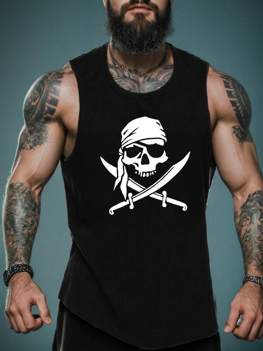 Pirate Standard Size Men'S VestLoose Fit Benito Bowl,Big Game, Football Fast Delivery Women'S Casual And Stylish Short-Sleeved Printed Shirt/T-Shirt, Breathable, Suitable For Outdoor Sports, Everyday Wear, Birthday Gifts, Christmas Gifts, Halloween Gifts, Or As A Commemorative Shirt For Friends Or Loved Ones. Also Suitable As A Pullover - 黑色 - 查看 1