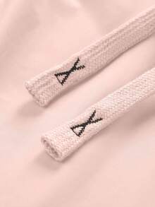 女士轻盈透气冰丝裤，宽松休闲抽绳九分运动裤，适合夏季户外骑行跑步，纯色 - 粉色 - 查看 6