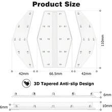 1 Piece Clear 3D Anti Slip Grip Snowboard Stomp Pad TPU Cold Resistant Adhesive For Enhanced Traction Ski Skateboard Control Outdoor Winter Sports Board Graphics Visible - Clear. Transparent - View 2