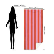 1pc Classic Striped Ultra-Soft Microfiber Beach Towel - Super Absorbent, Quick Dry, Large Bath Towel For Summer Beach, Pool And Home Use, Rectangular Beach Blanket - Style13 - View 11