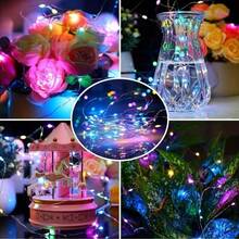 1pc Fairy Lights, LED Copper Wire Lights, 10/20/30/50/100 LEDs, 1m/2m/3m/5m/10m, Battery Powered (Batteries Not Included), Suitable For Bedroom, Garden, Party, Wedding, Room Decor, Wedding Decor, Christmas Decor, Fairy Tale Lights, Yard Tree, Christmas, Wedding Party Decor - Multicolor - View 4