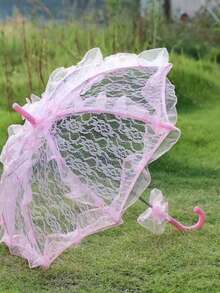 女士可爱甜美洛丽塔蕾丝直筒伞，适合婚礼、动漫节、角色扮演等场合。 - 彩色 - 查看 13