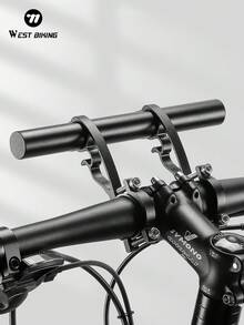 Bộ nối dài tay lái xe đạp WEST BIKING 25cm bằng sợi carbon, kẹp đôi bằng hợp kim, đa chức năng, phù hợp với tay lái mở rộng 18-35mm, trọng lượng nhẹ, tích hợp GPS và đèn xe đạp. - màu đen - Xem 2
