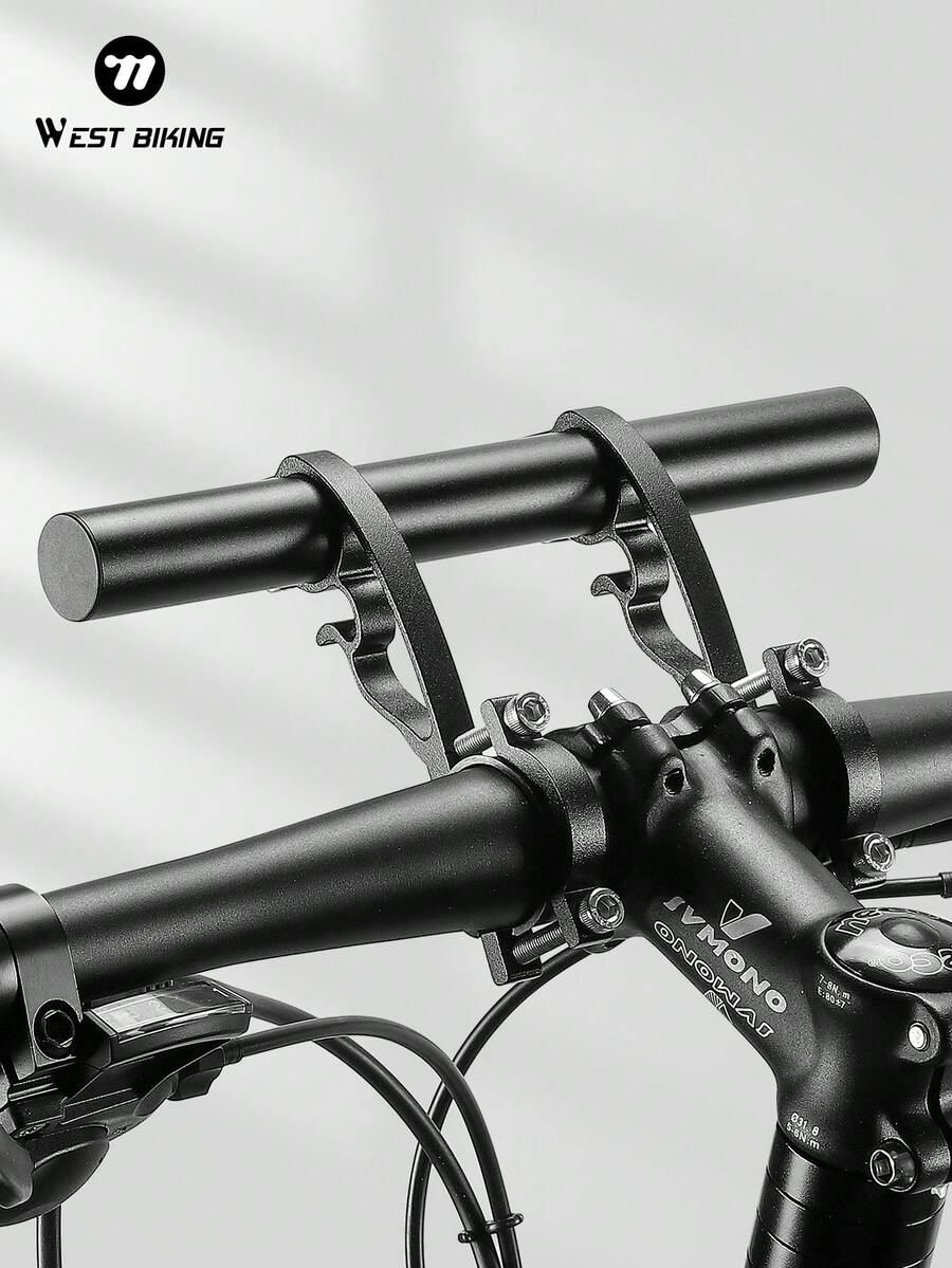 Bộ nối dài tay lái xe đạp WEST BIKING 25cm bằng sợi carbon, kẹp đôi bằng hợp kim, đa chức năng, phù hợp với tay lái mở rộng 18-35mm, trọng lượng nhẹ, tích hợp GPS và đèn xe đạp.