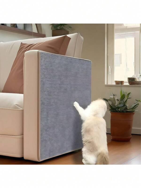 1pc Self-Adhesive Cat Scratching Board, Cat Climbing Wall Sticker, Climbing Pad, Customizable Sticker, Customizable Cutting, Live Climbing Frame, Anti-Scratch, Wall Sticker, Wear-Resistant, Cat Scratching Board, Cat Toy, Clip-On, DIY, Cat Scratching Pad, Cat Climbing Pad