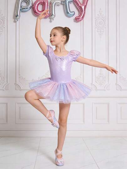 1 Paar Kinder Blaue Süße Prinzessin Schleife Ballettschuhe, Weicher Boden Innentrainingsschuhe mit komplett elastischem Stoff, Komfortabel, langanhaltend und Leicht An-/Ausziehbar, Geeignet für Tanzen und Aufführungen