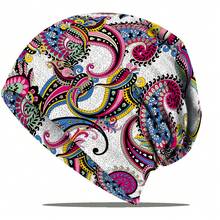 Mũ len dệt kim họa tiết Paisley (1/4 chiếc), mũ trùm đầu co giãn thời trang, mũ len mềm mại, mũ dành cho người bị ung thư, mũ len polyester mềm mại co giãn, có thể giặt máy, thích hợp làm quà tặng Ngày Nhà giáo, quà tốt nghiệp, quà Ngày của Cha, mũ đội đầu thường ngày, mũ không vành. - A - Xem 14