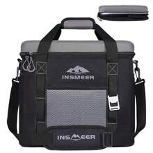 INSMEER 60 Latas/40 litros ielera Portátil B Térmica Aiada B de Refrigeración pequeña con Correa para el  Pble Fugas enfriadores portáti para Camping - Gris - Ver 7
