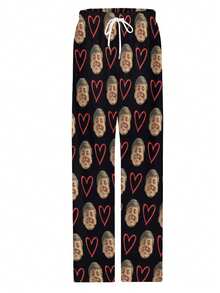 Custom Face And Pet  Pants And Lounge Pants, Print Your Personalized Face Images Digitally On The Sleepwear. Perfect For Christmas, Thanksgiving, Halloween, Anniversaries - Multicolor - View 4