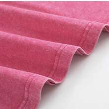 Double-Sided Washed With Flame,Christian,Religious Faith Printing, High-Quality Wax Printed Cotton Retro Fashion,Suitable For Summer T-Shirt,For Gift - 玫紅色 - 查看 4